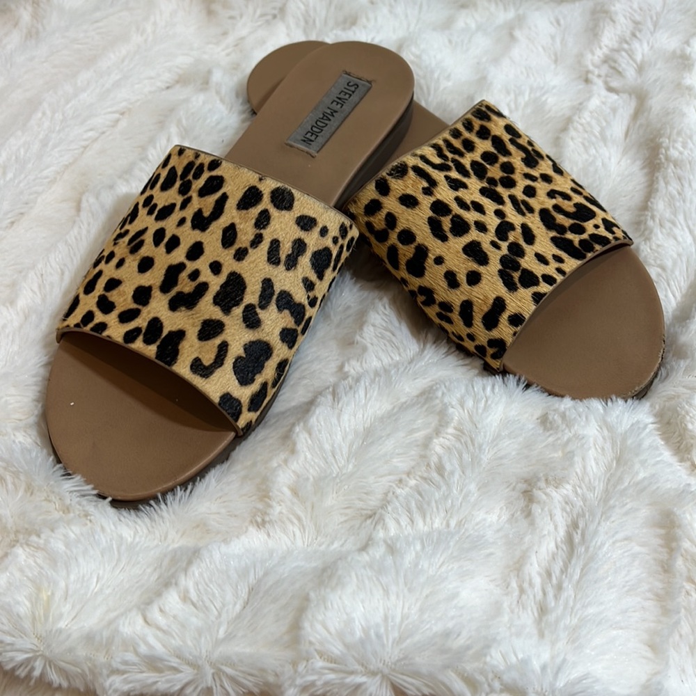 Steve Madden Cheetah Print Slides